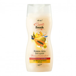 Крем-гель для душа Витекс ПАПАЙЯ И РАЙСКИЙ ЦВЕТОК EXOTIC FRESH JUISE, 515 мл.